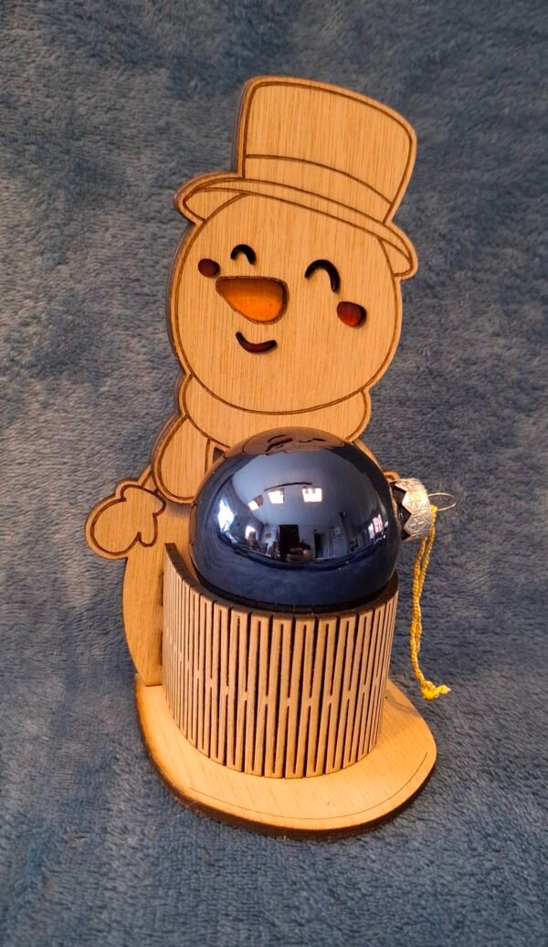 Set van kerstman met sneeuwman