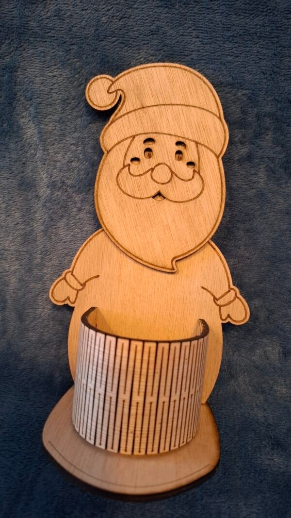 Set van kerstman met sneeuwman