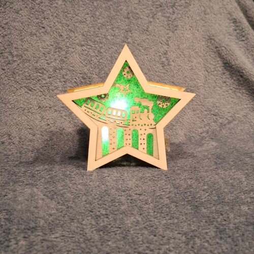 Kerstster met verlichting groen